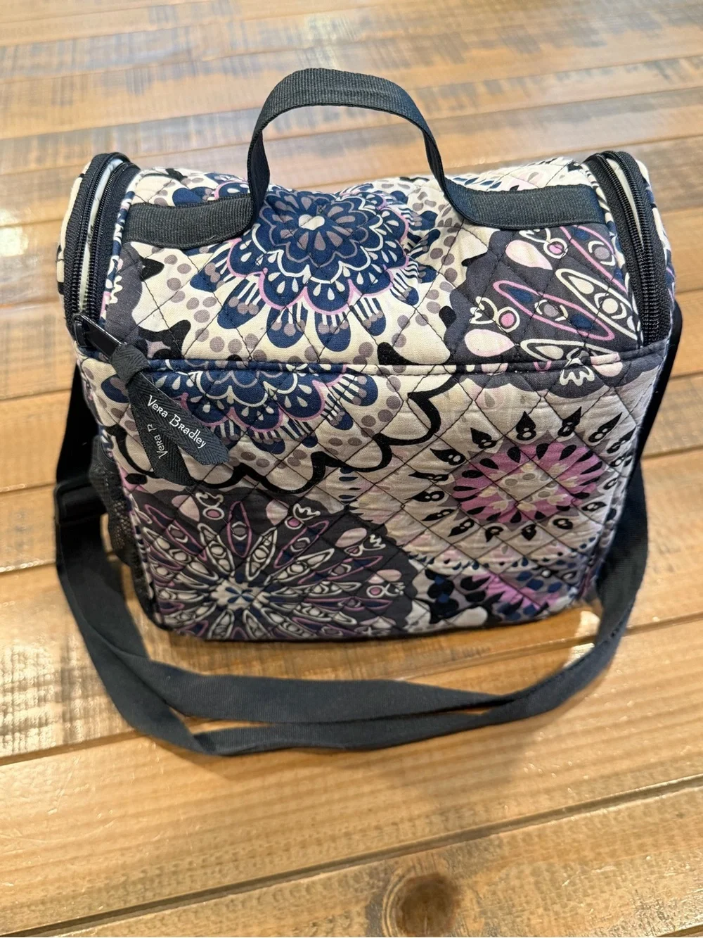 Vera Bradley Quilted Lunch Crossbody Bag in Mimosa Medallion, Insulated Cooler